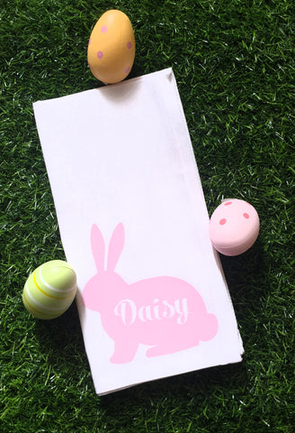 Personalised Easter Rabbit Bunny Napkin