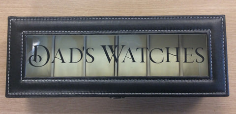 Personalised faux leather watch box