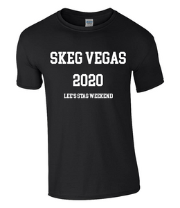 Personalised Stag T-Shirt Butlins Skeg Vegas