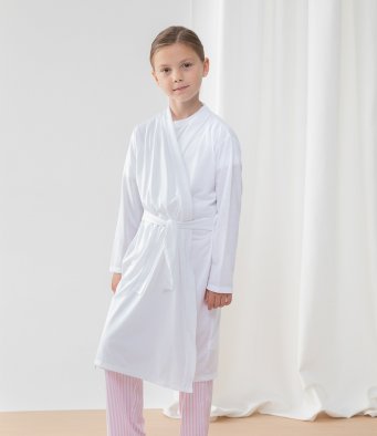 Personalised children's white dressing gown