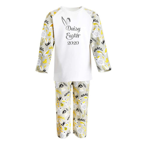Children's Easter Spring Rabbit Personalised Pyjamas