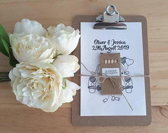 Personalised Children's Wedding Activity Pack A5 Clipboard Favour
