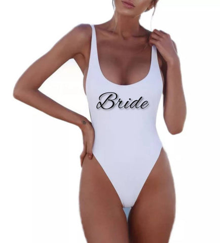 Personalised Ladies Swimsuit - Bridal - Honeymoon - Swimming Costume