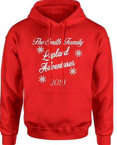 Personalised Lapland Family Matching Hoodie Jumper 2025