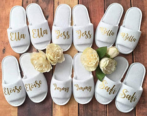 Children's Personalised Spa Slippers - Pamper Party Slippers - Unisex- Hot Tub