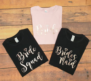 Bride Squad Bridesmaid Bride  Hen Party T-Shirts