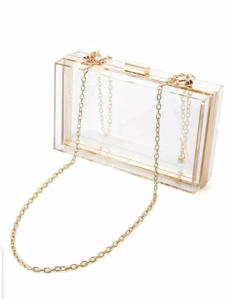 Personalised Acrylic Perspex Clutch Bag Bee Boutique UK