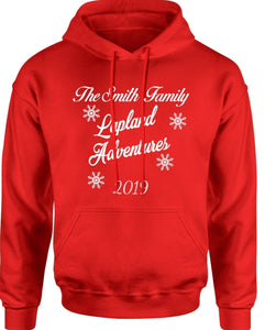 Personalised Lapland Family Matching Hoodie Jumper 2024